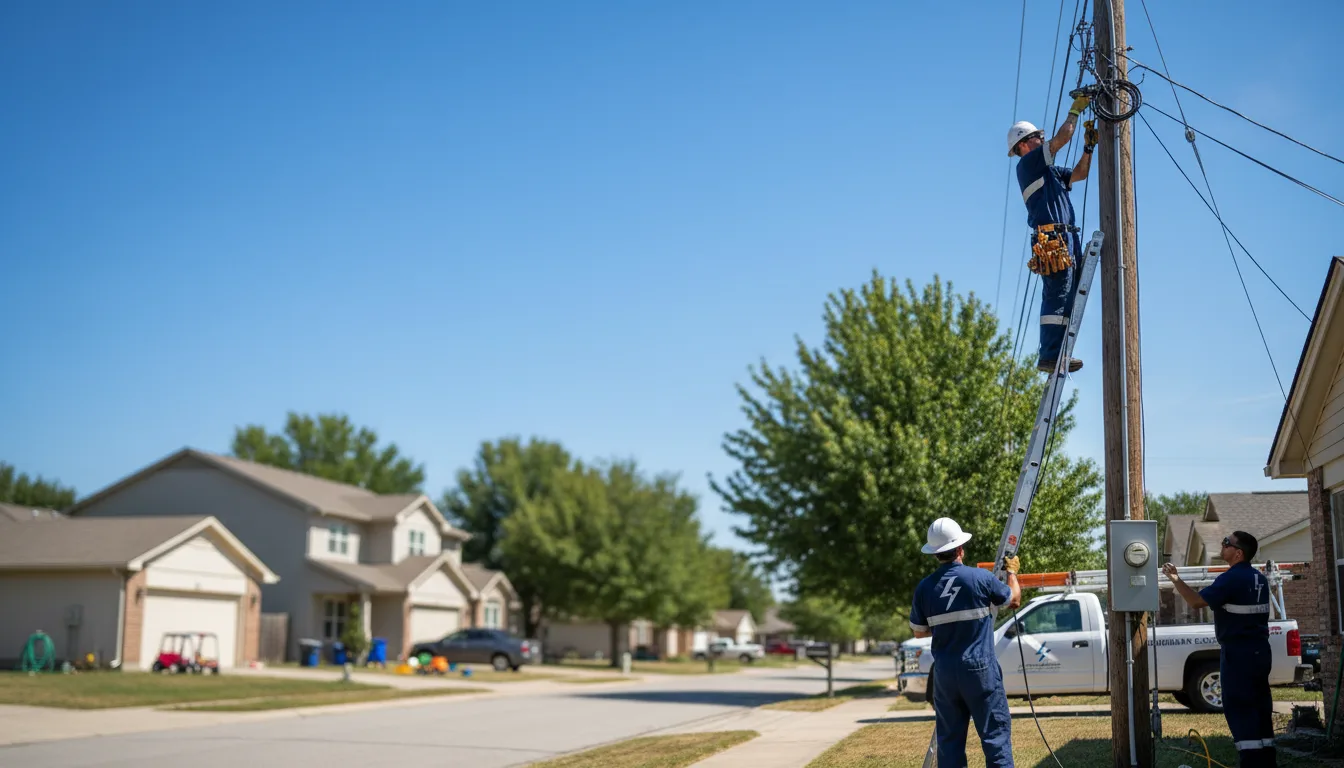Residential electrician providing installation services in Rhame, ND